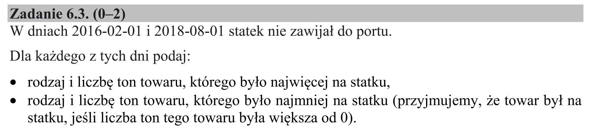 Matura, maj 2020, zadanie 6.3
