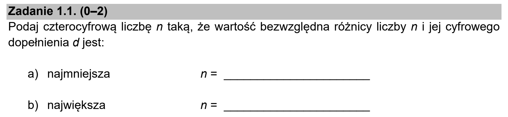 Matura, maj 2021, zadanie 1.1