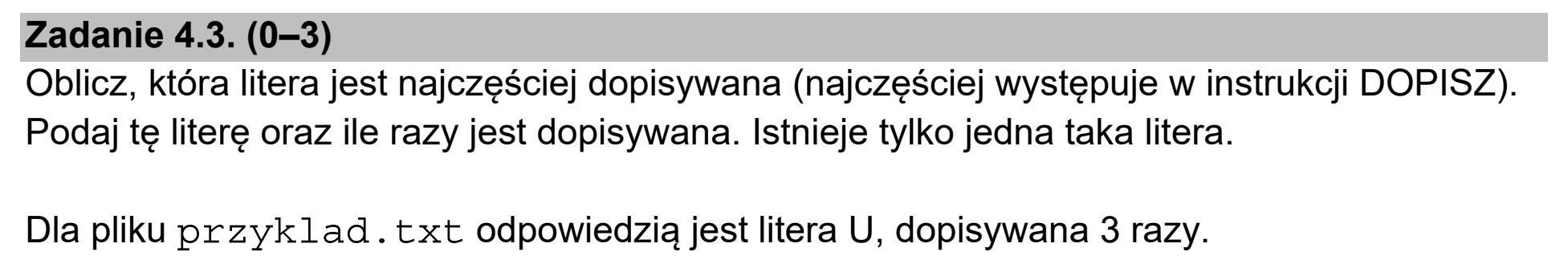 Matura, maj 2021, zadanie 4.3