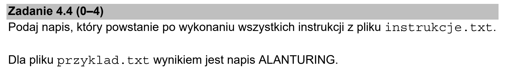 Matura, maj 2021, zadanie 4.4