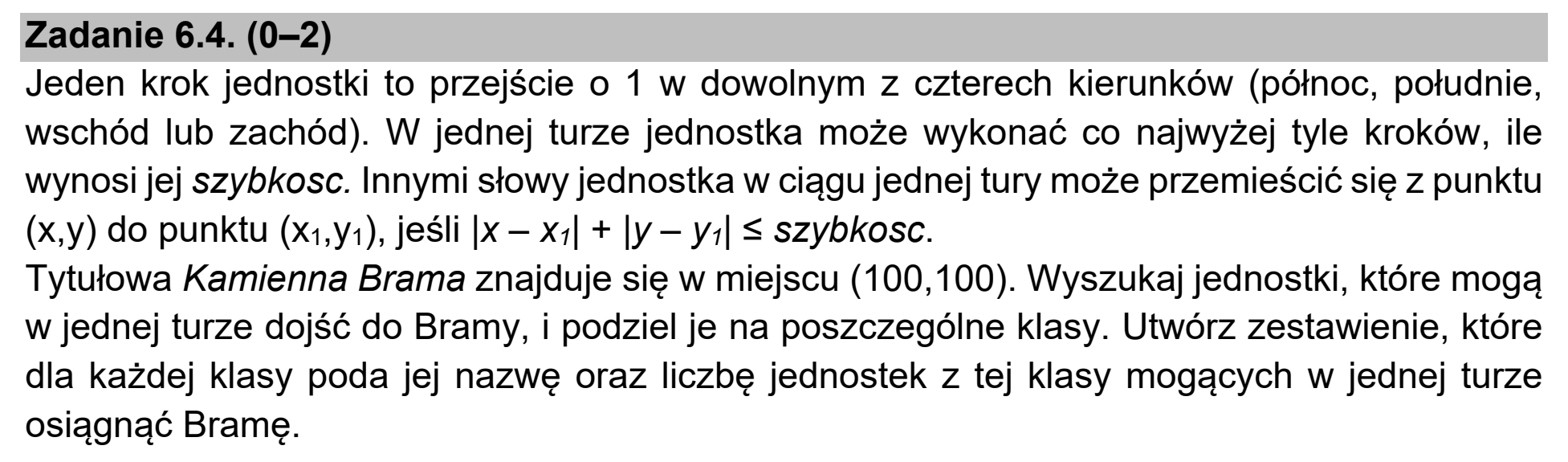Matura, maj 2021, zadanie 6.4