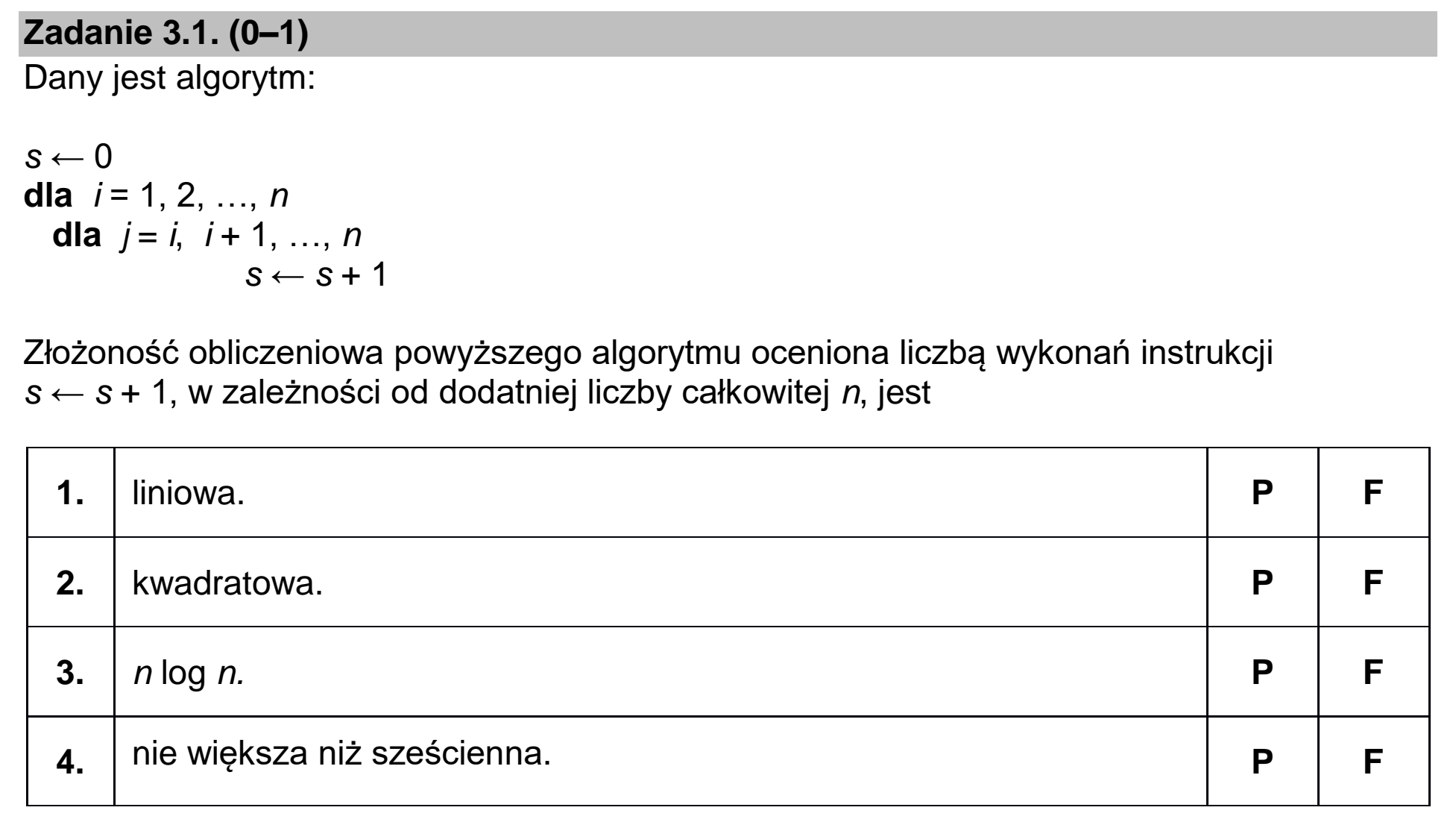 Matura, maj 2022, zadanie 3.1