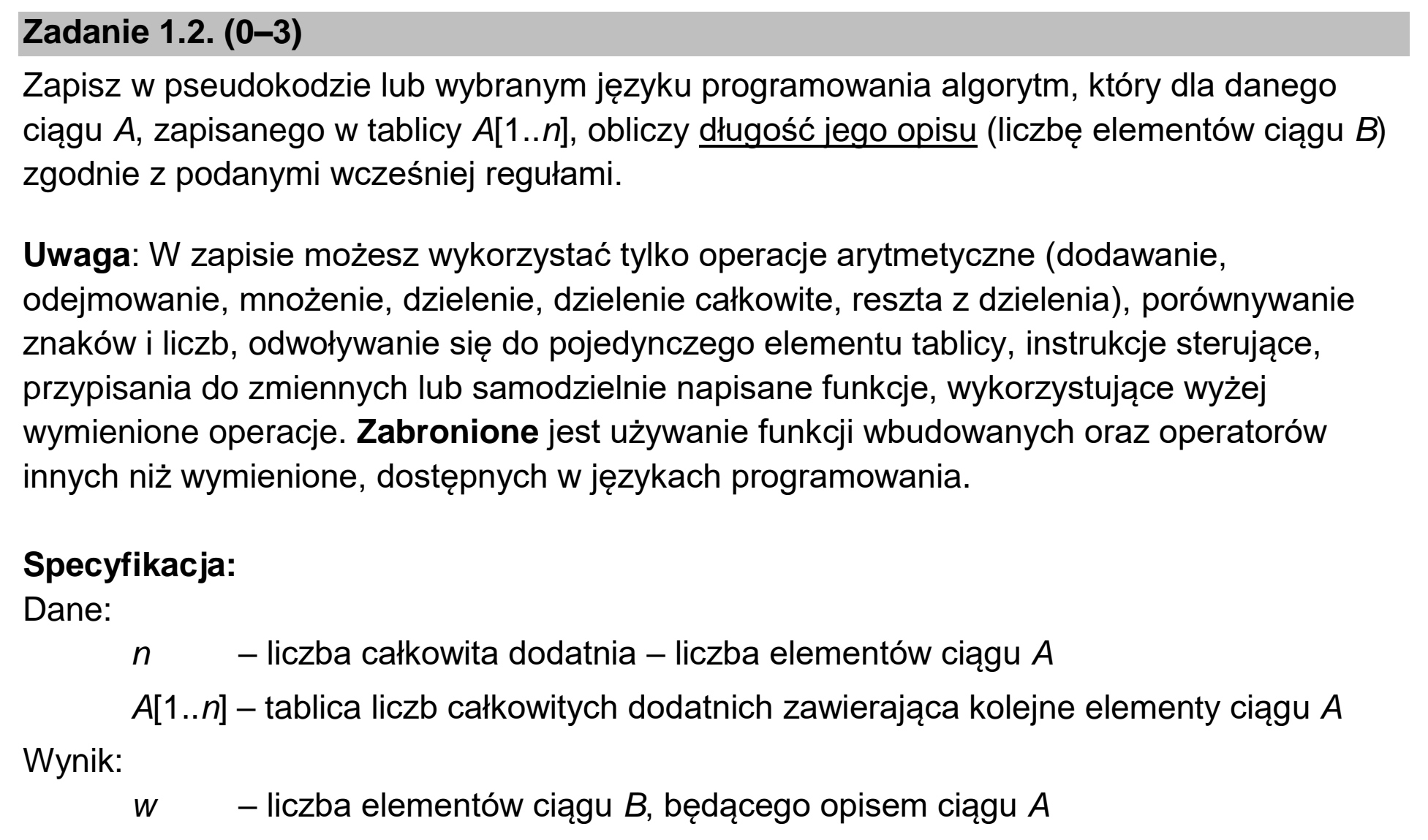 Matura, maj 2023, zadanie 1.2, fragment 1