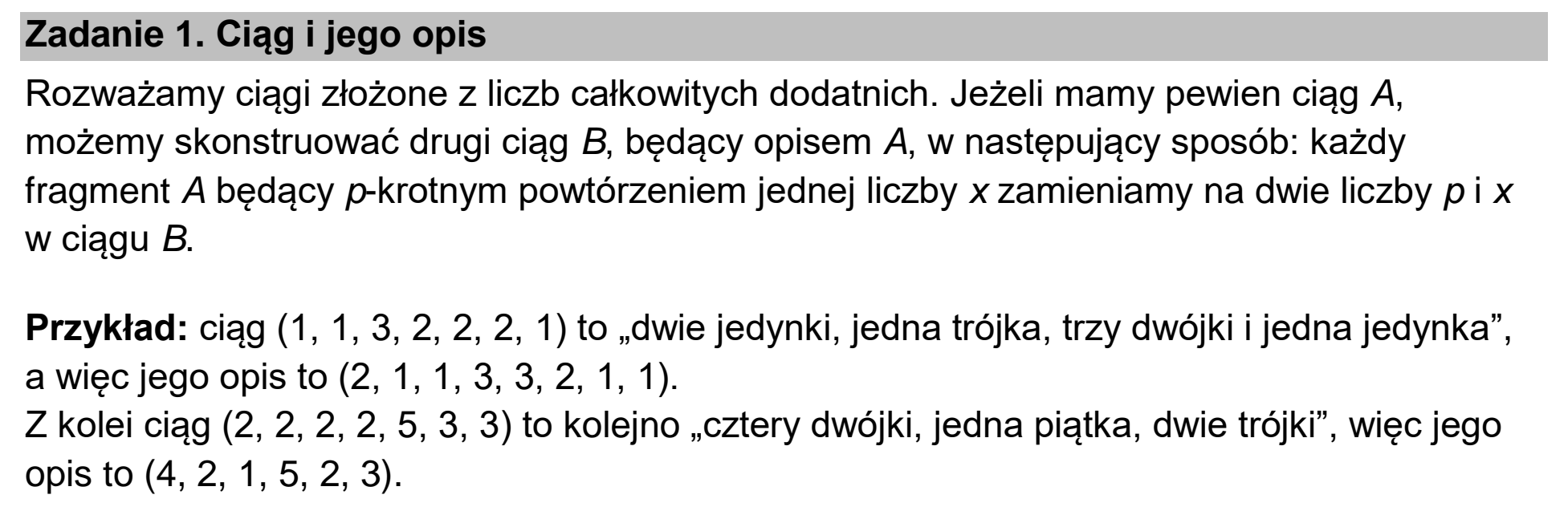 Matura, maj 2023, wstęp zadania 1