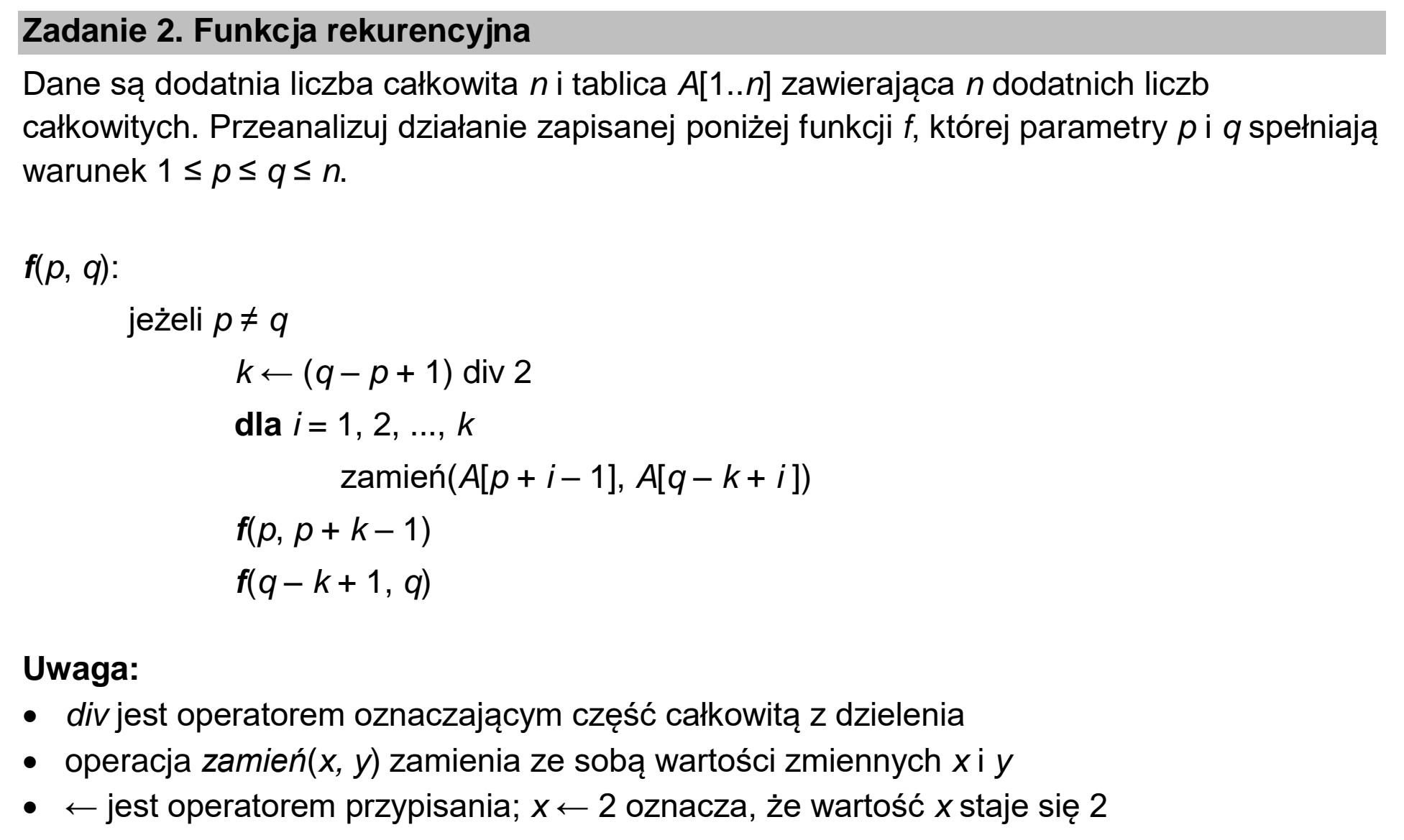 Matura, maj 2023, wstęp zadania 2
