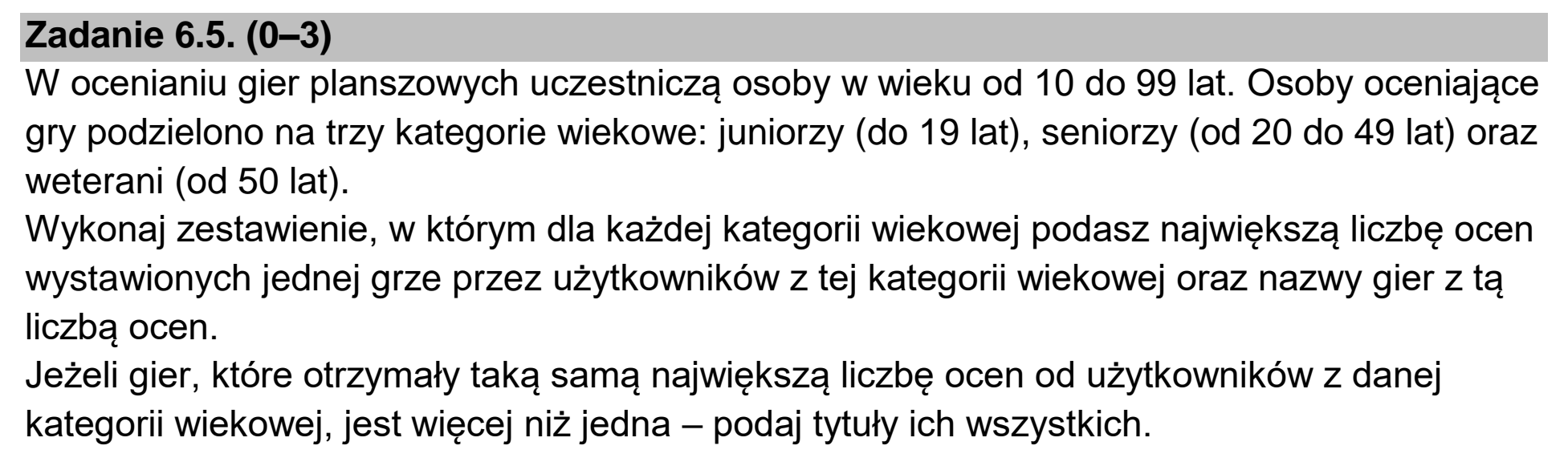 Matura, maj 2023, zadanie 6.5