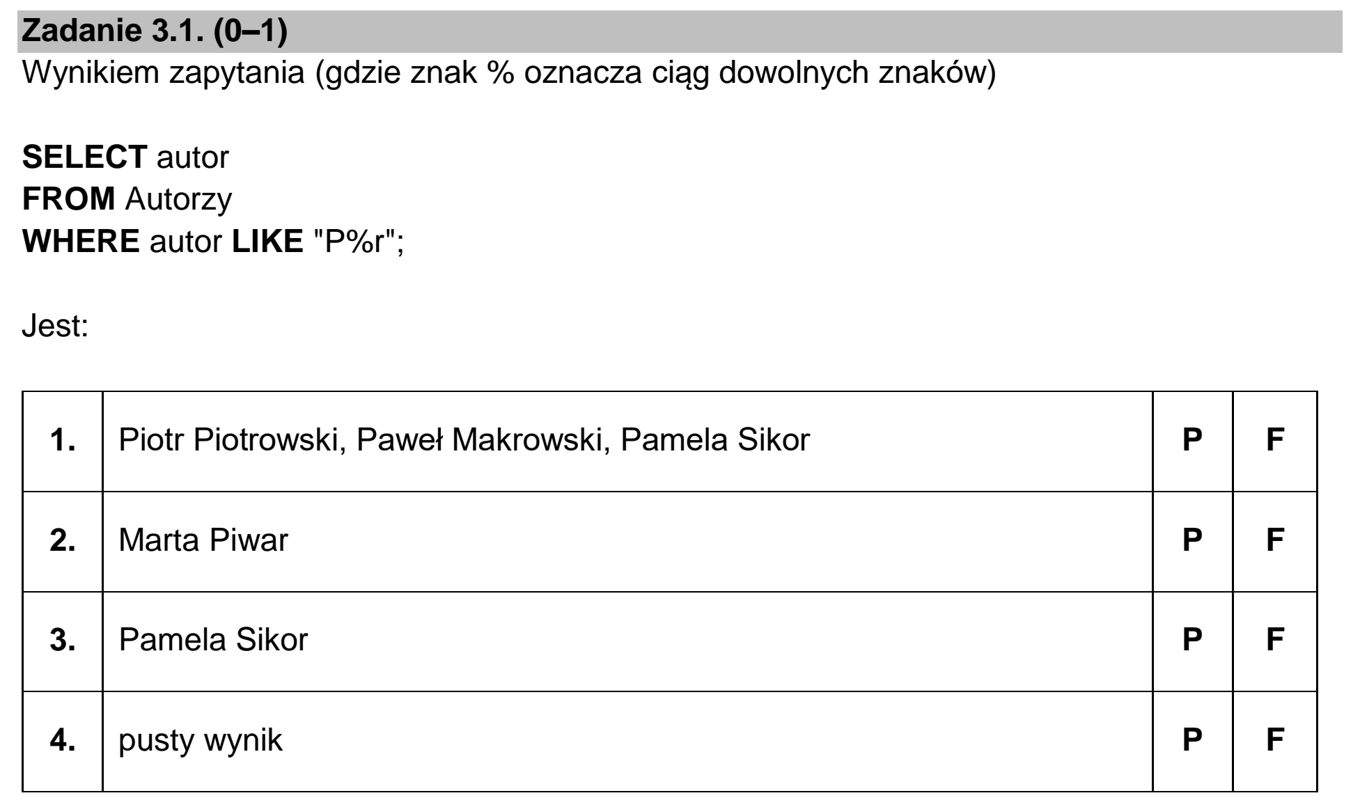 Matura, maj 2024, zadanie 3.1