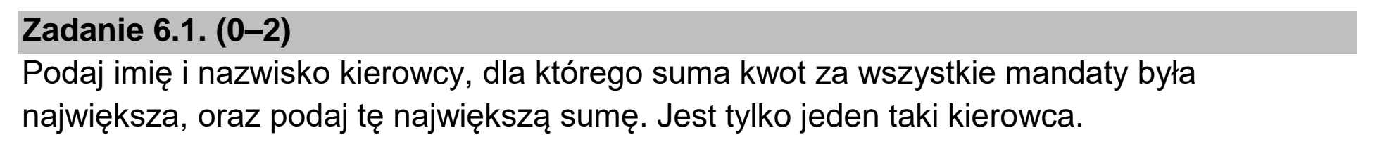 Matura, maj 2024, zadanie 6.1