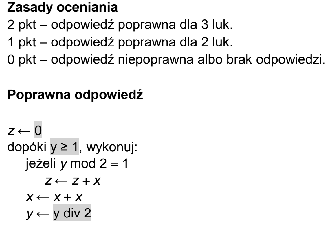 Matura dodatkowa, czerwiec 2023, odpowiedź do zadania 1.3