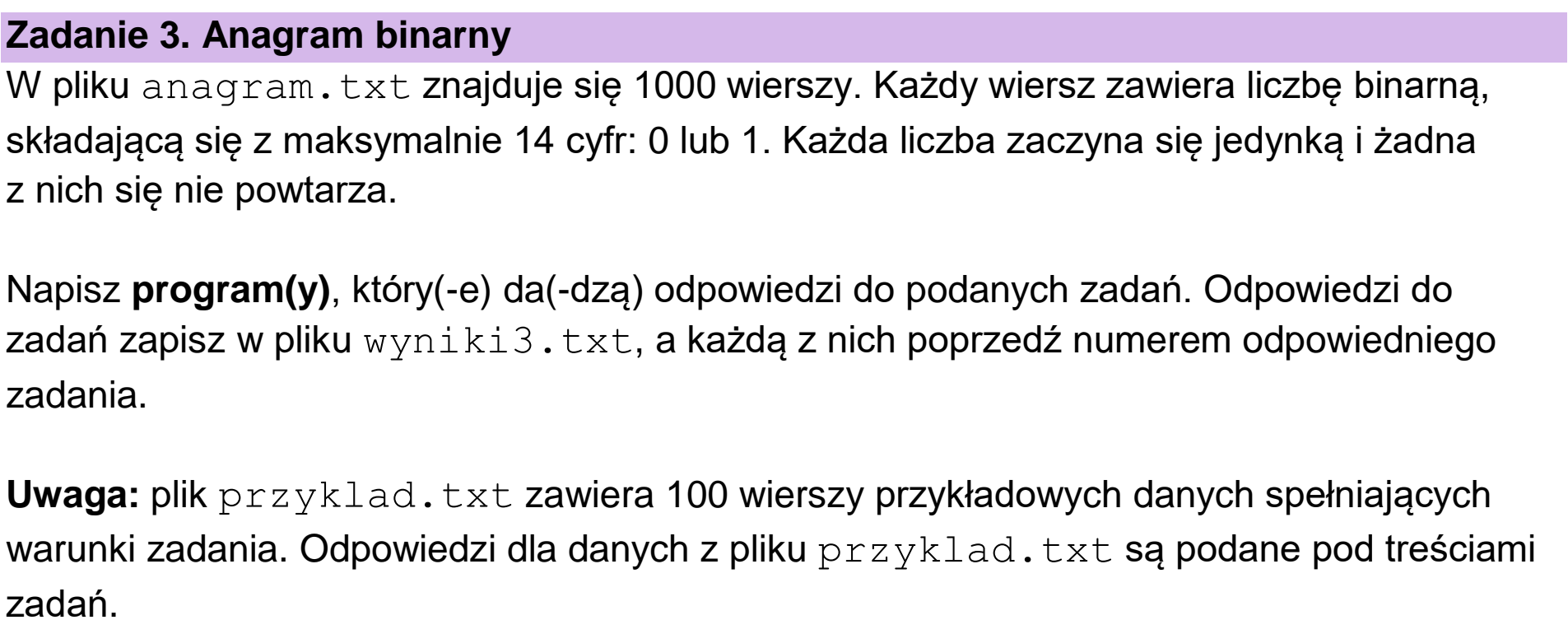 Matura dodatkowa, czerwiec 2023, wstęp zadania 3