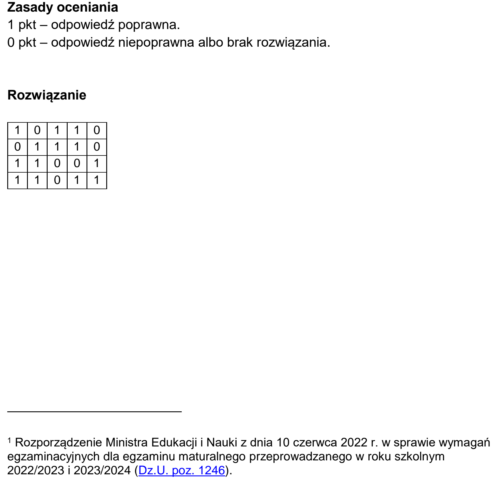 Matura dodatkowa, czerwiec 2024, odpowiedź do zadania 1.1