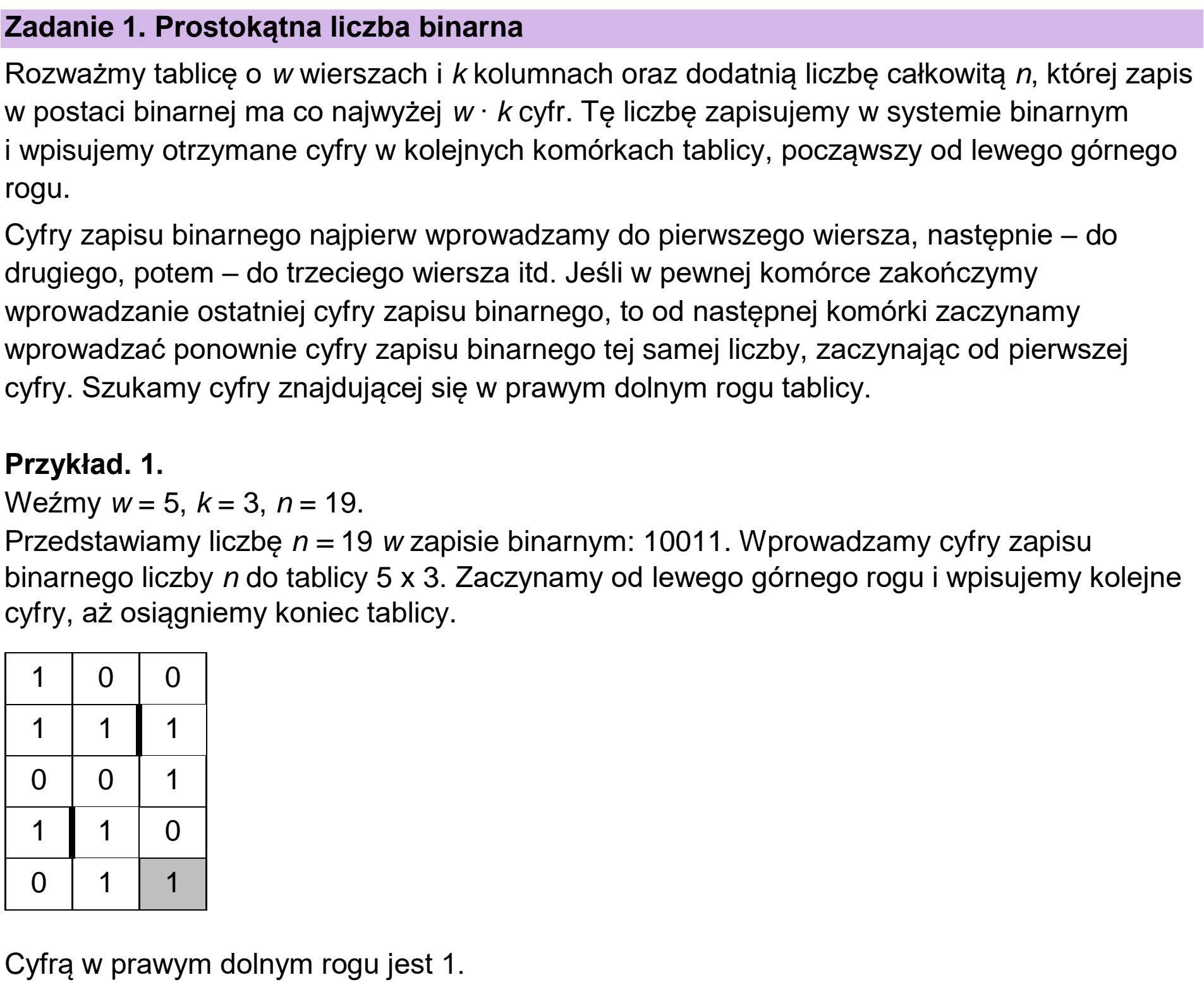 Matura dodatkowa, czerwiec 2024, wstęp zadania 1