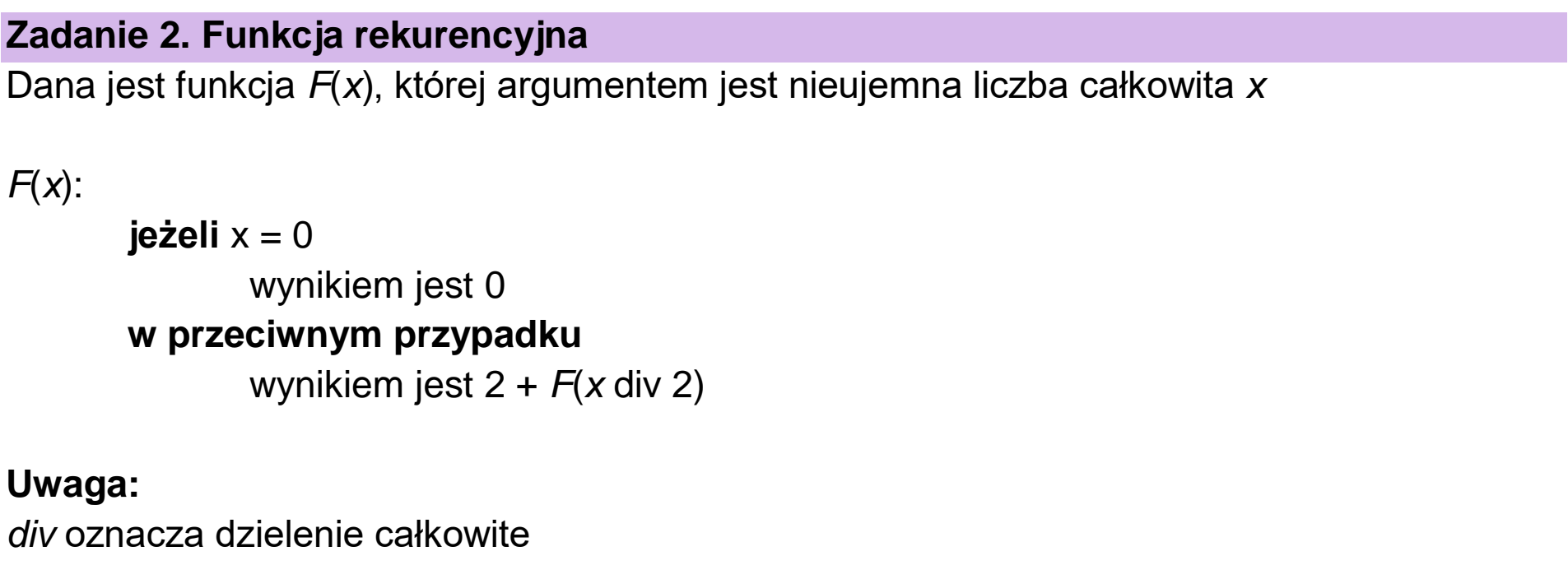 Matura dodatkowa, czerwiec 2024, wstęp zadania 2