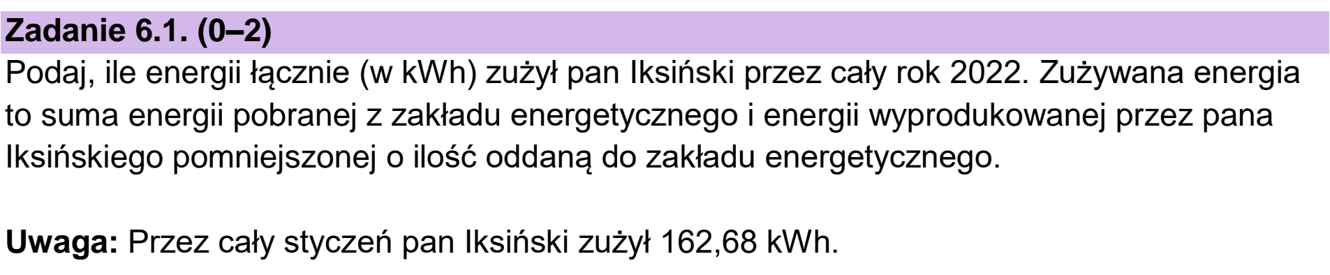 Matura dodatkowa, czerwiec 2025, zadanie 6.1