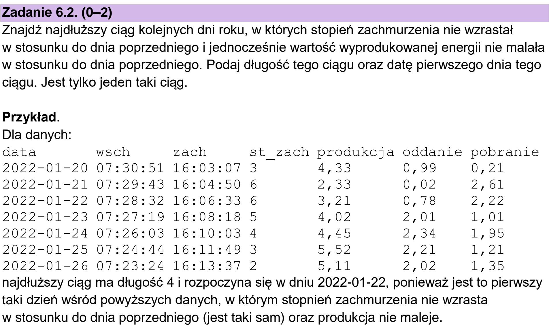 Matura dodatkowa, czerwiec 2025, zadanie 6.2