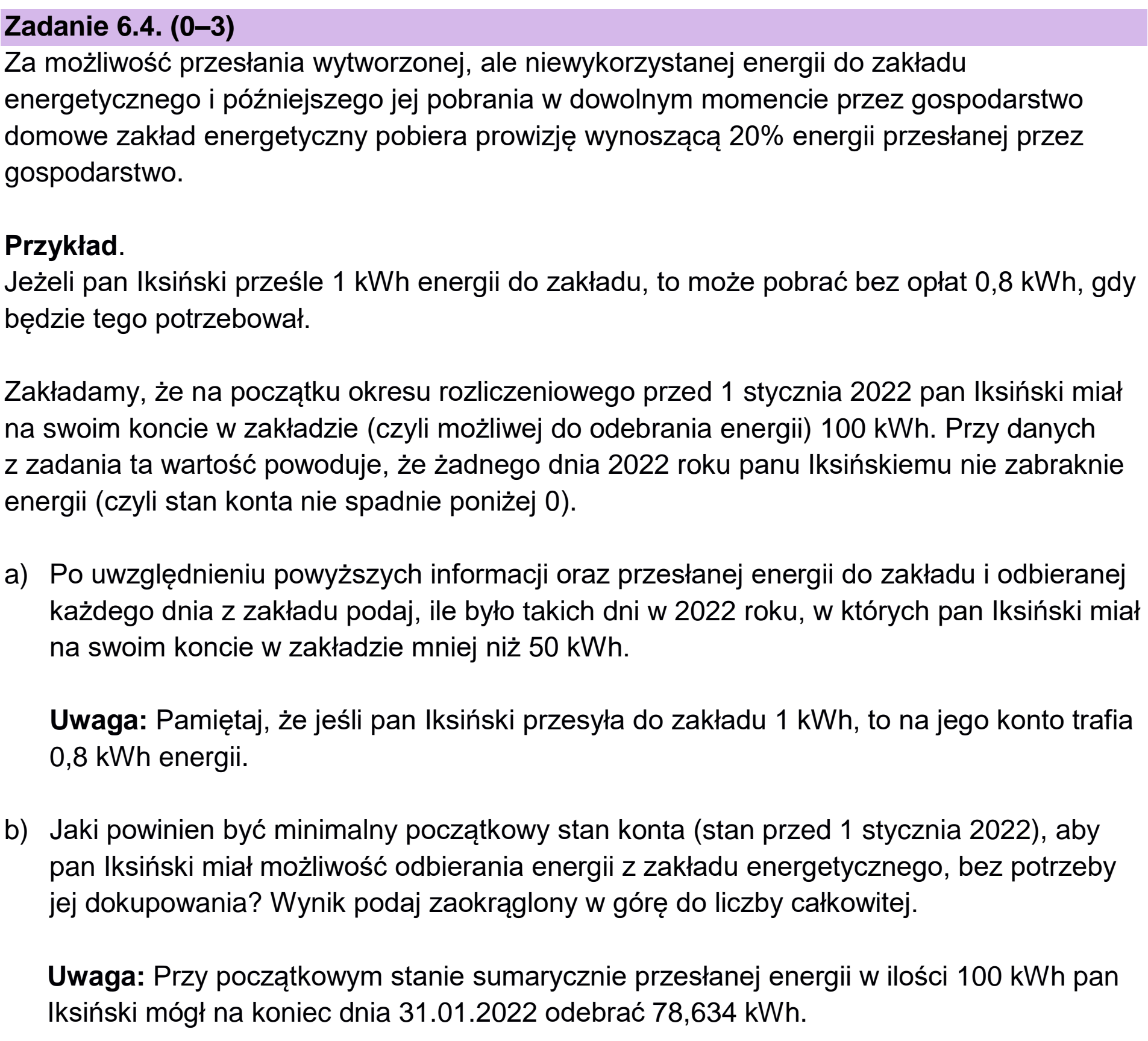Matura dodatkowa, czerwiec 2025, zadanie 6.4