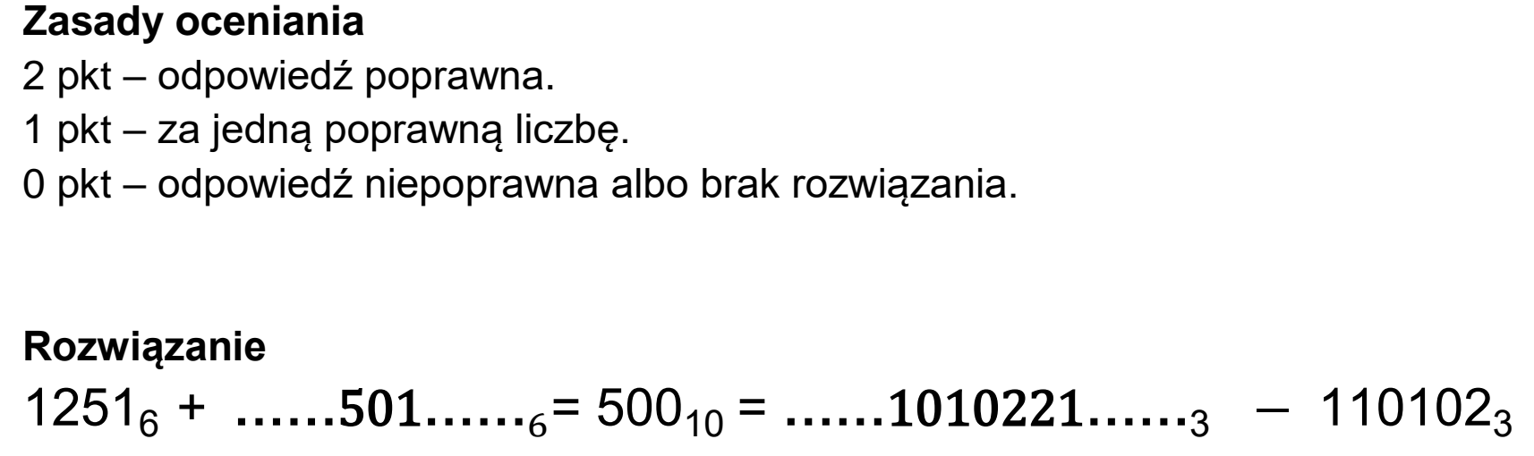 Matura dodatkowa, czerwiec 2026, odpowiedź do zadania 5