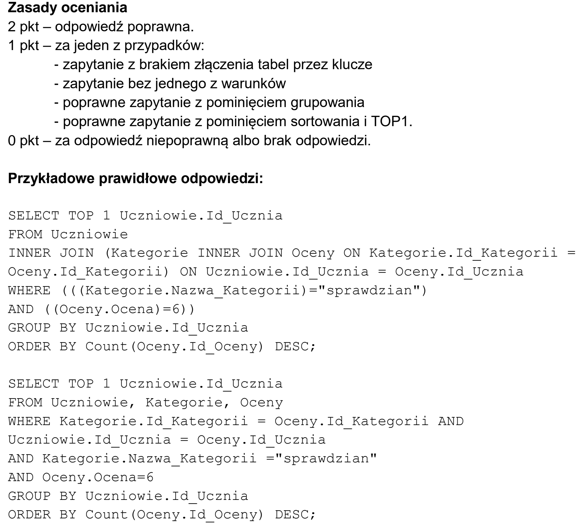 Matura dodatkowa, czerwiec 2026, odpowiedź do zadania 8.5, fragment 1