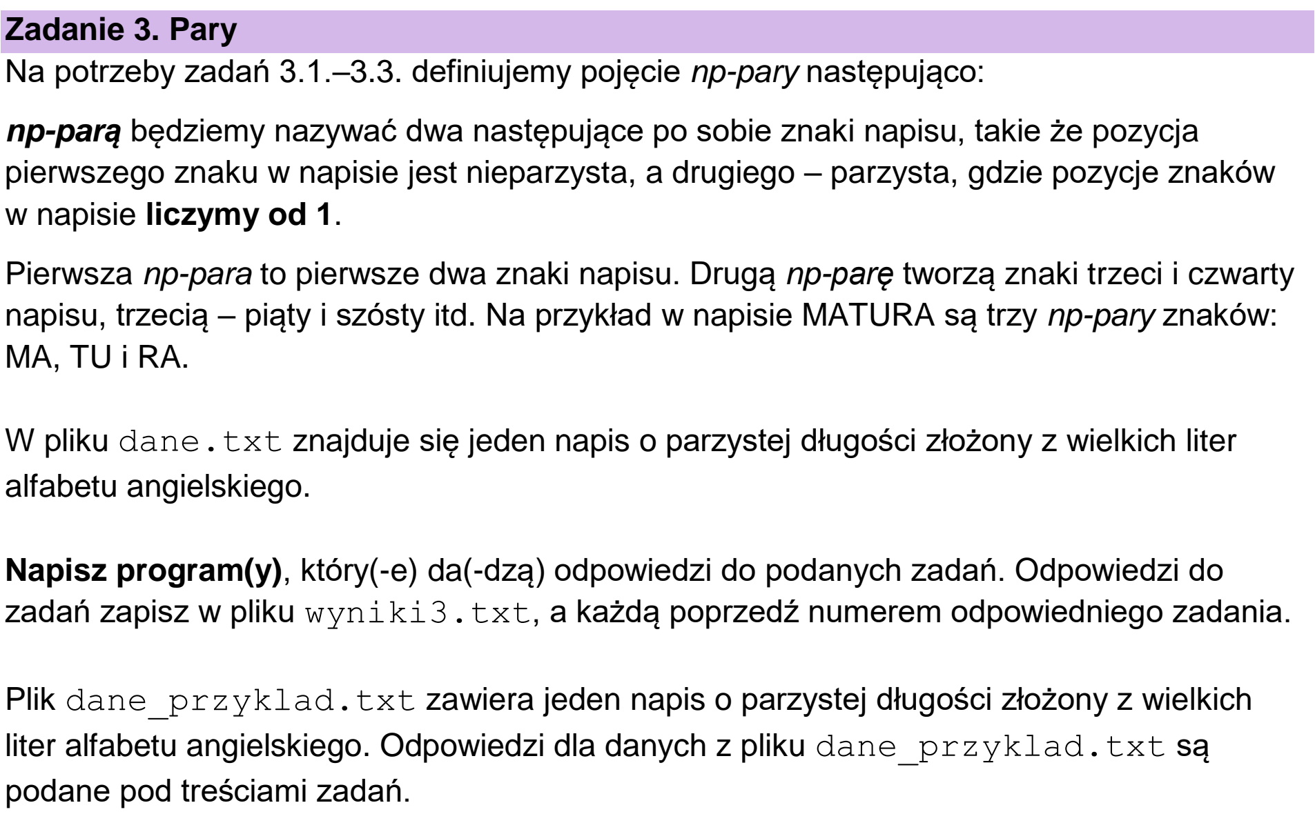 Matura dodatkowa, czerwiec 2026, wstęp zadania 3