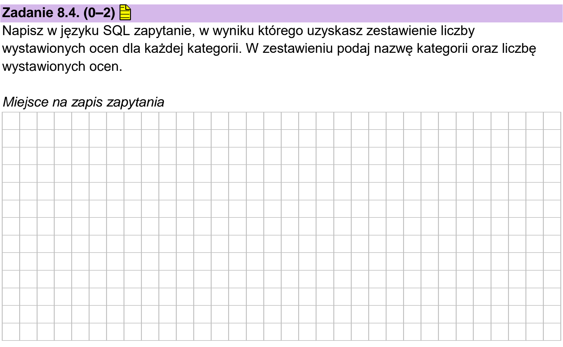 Matura dodatkowa, czerwiec 2026, zadanie 8.4