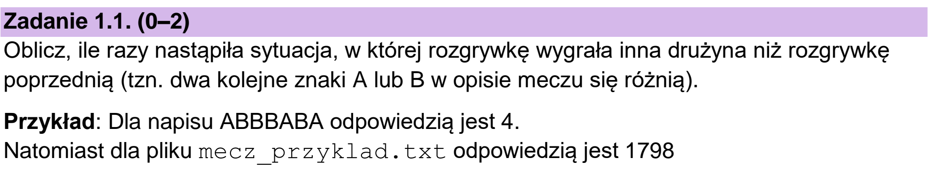 Matura próbna, grudzień 2022, zadanie 1.1