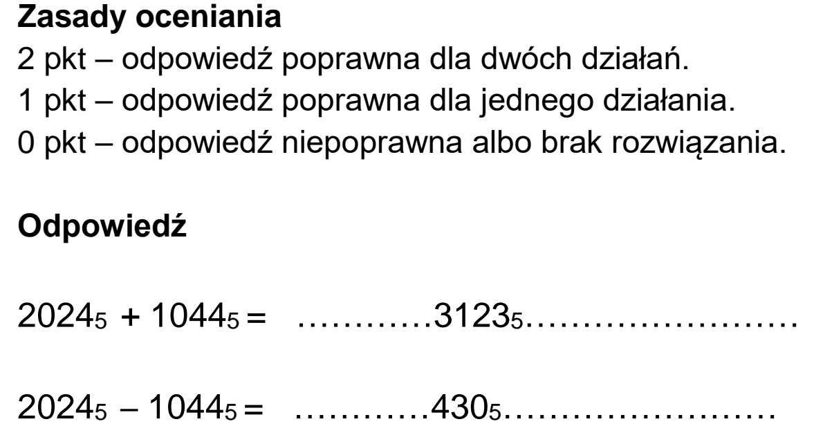 Matura próbna, grudzień 2024, odpowiedź do zadania 6