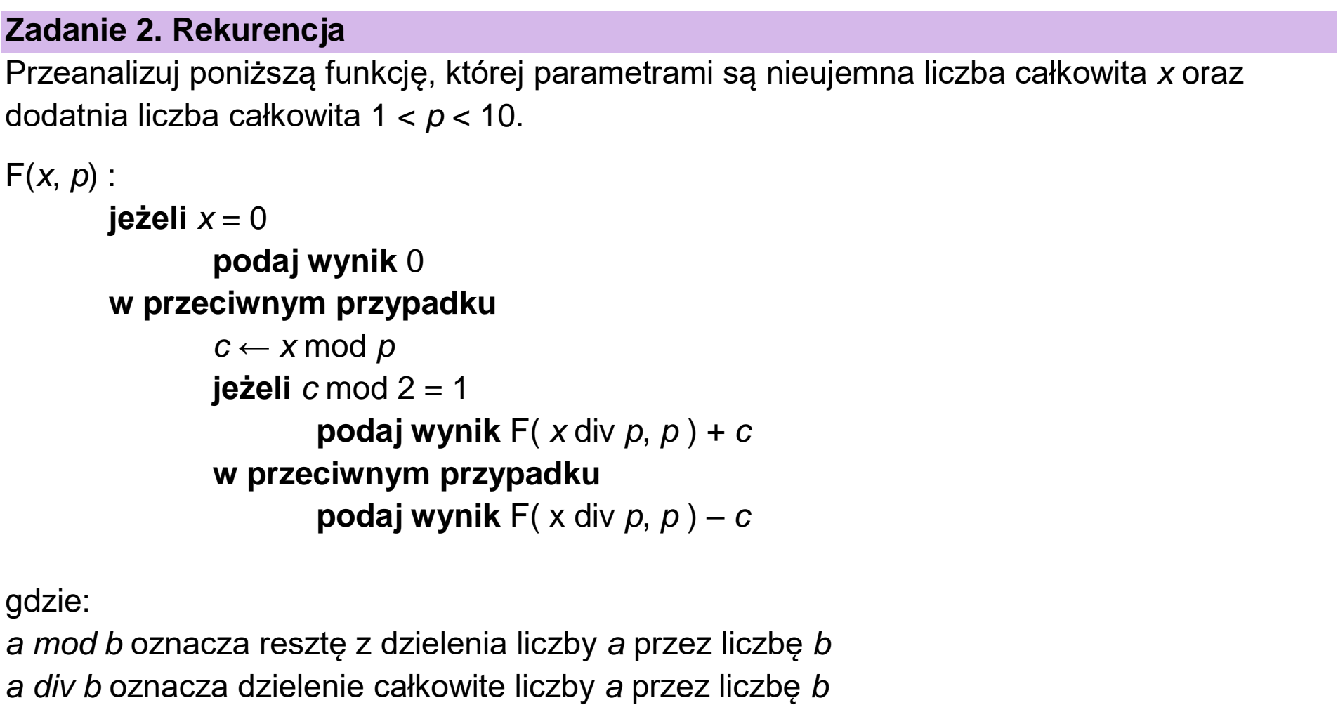 Matura próbna, grudzień 2024, wstęp zadania 2