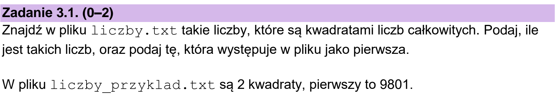 Matura próbna, grudzień 2024, zadanie 3.1