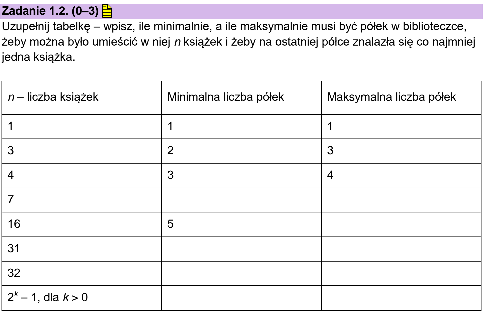 Matura, maj 2023, zadanie 1.2