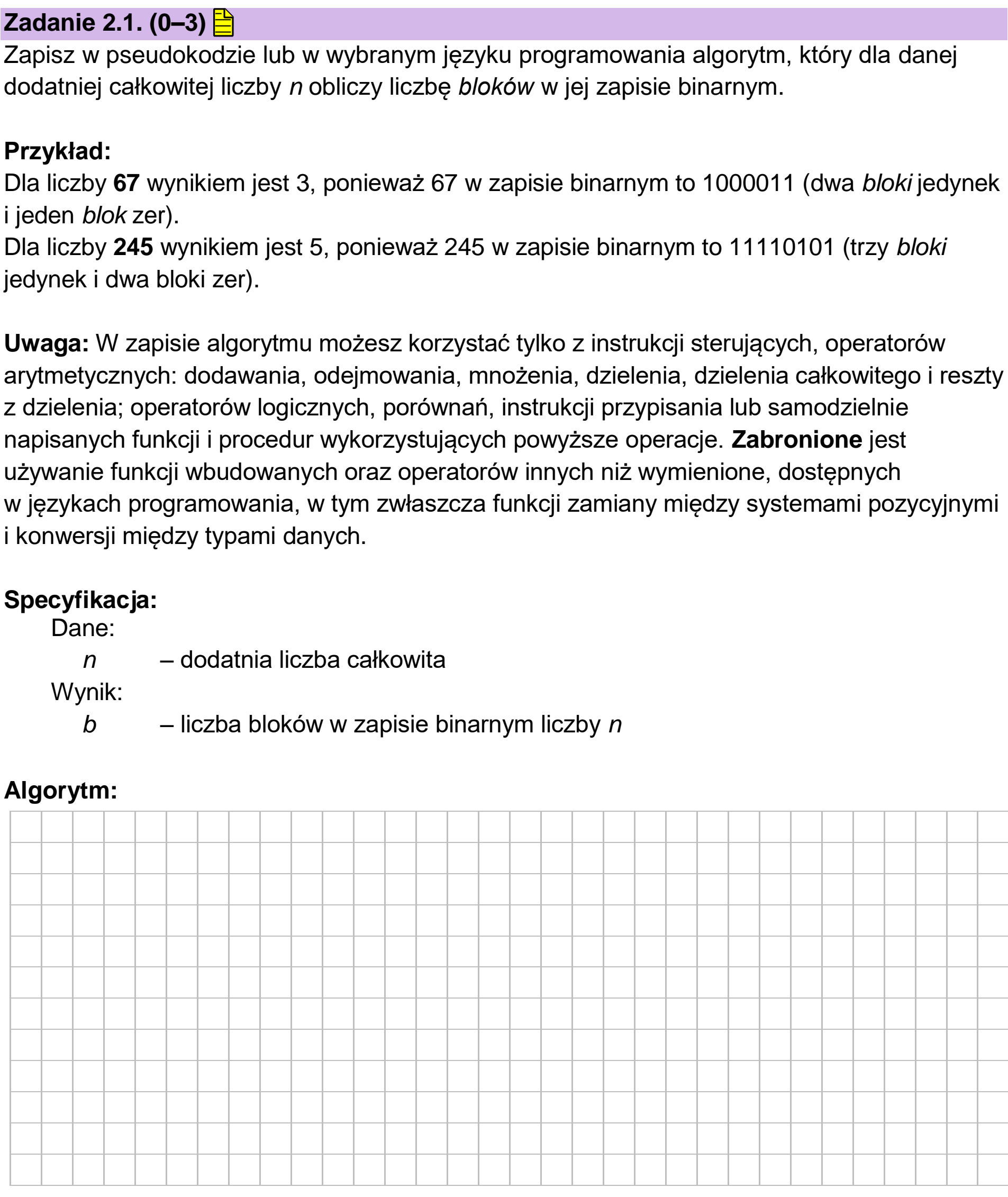 Matura, maj 2023, zadanie 2.1, fragment 1