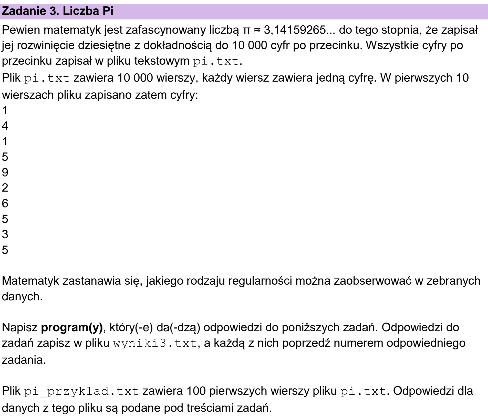 Matura, maj 2023, wstęp zadania 3