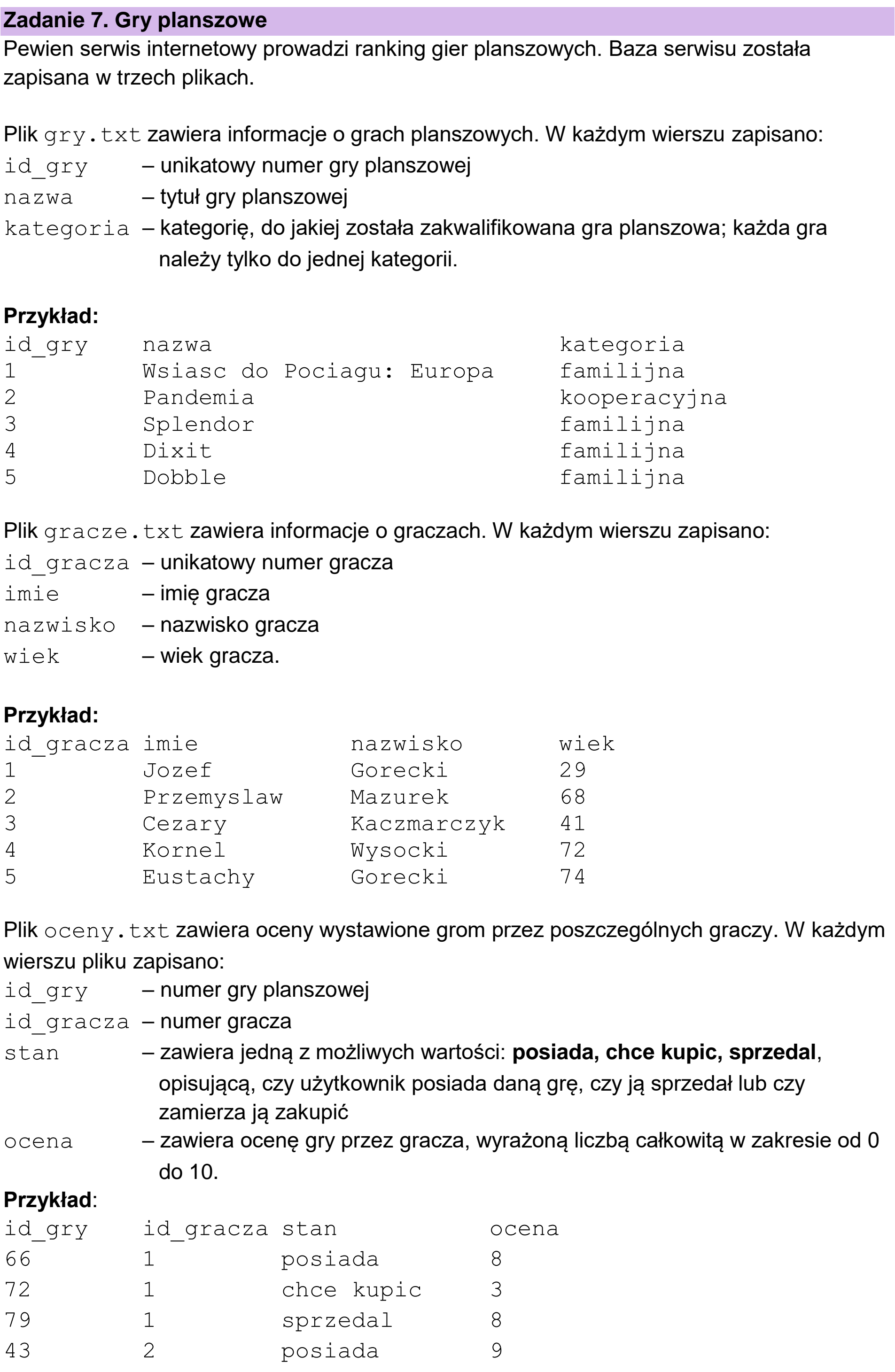Matura, maj 2023, wstęp zadania 7, fragment 1