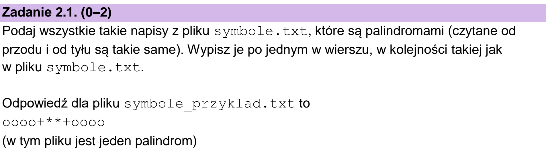 Matura, maj 2025, zadanie 2.1