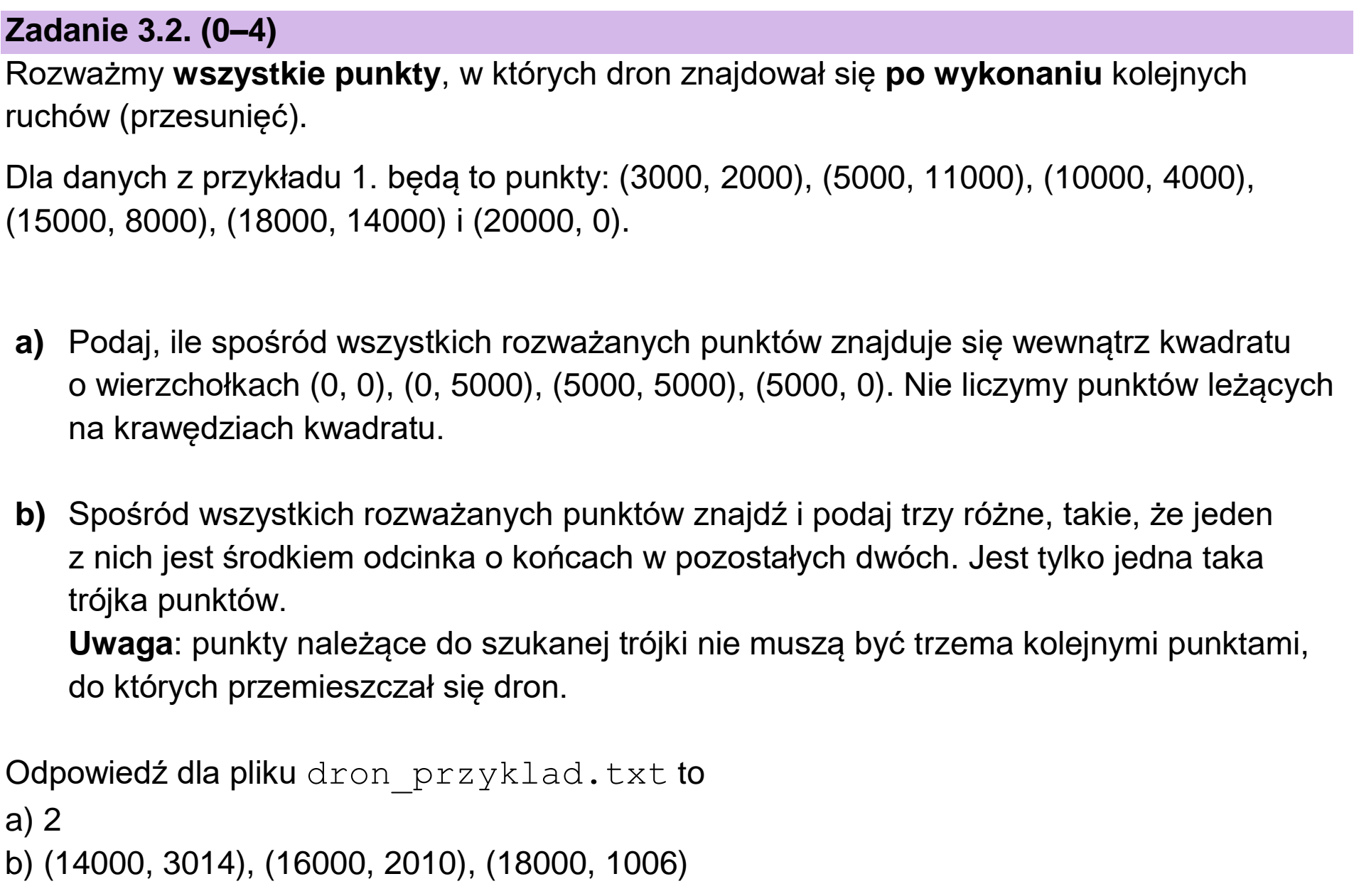 Matura, maj 2025, zadanie 3.2