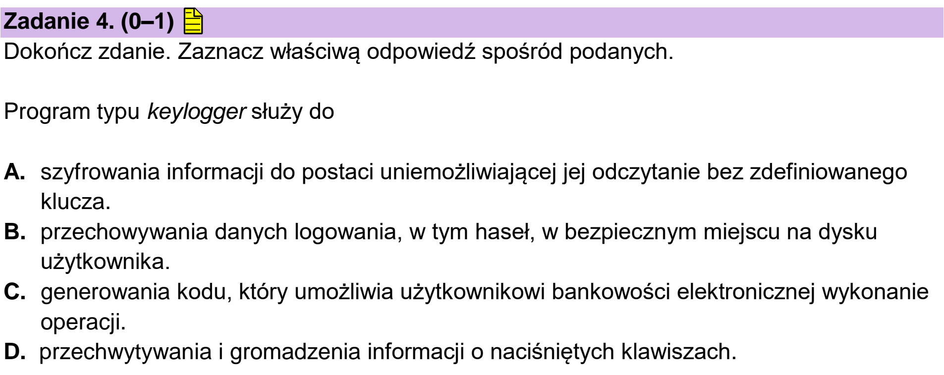 Matura, maj 2025, podgląd zadania 4