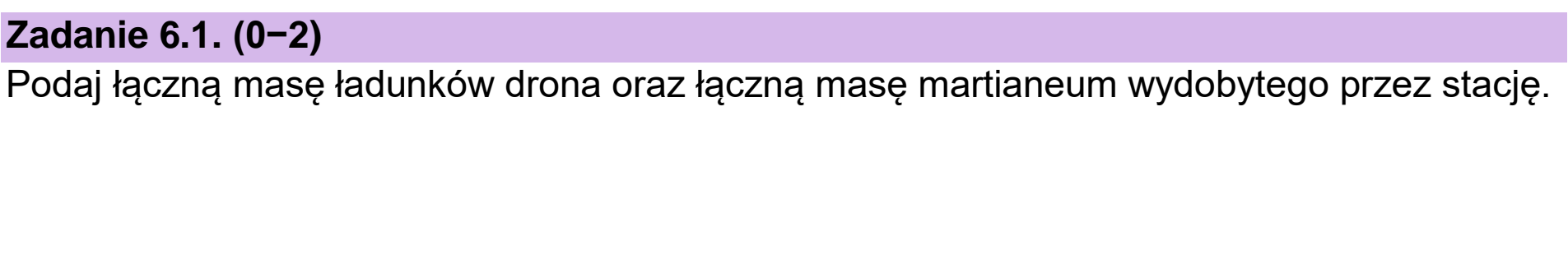 Matura, maj 2025, zadanie 6.1