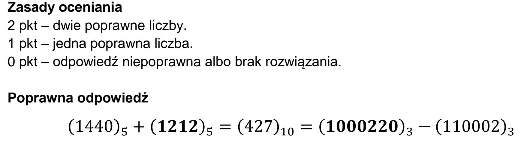 Matura, maj 2026, odpowiedź do zadania 5