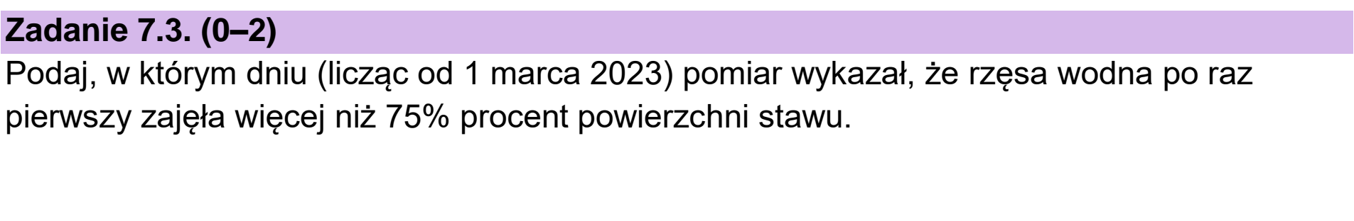 Matura, maj 2026, zadanie 7.3