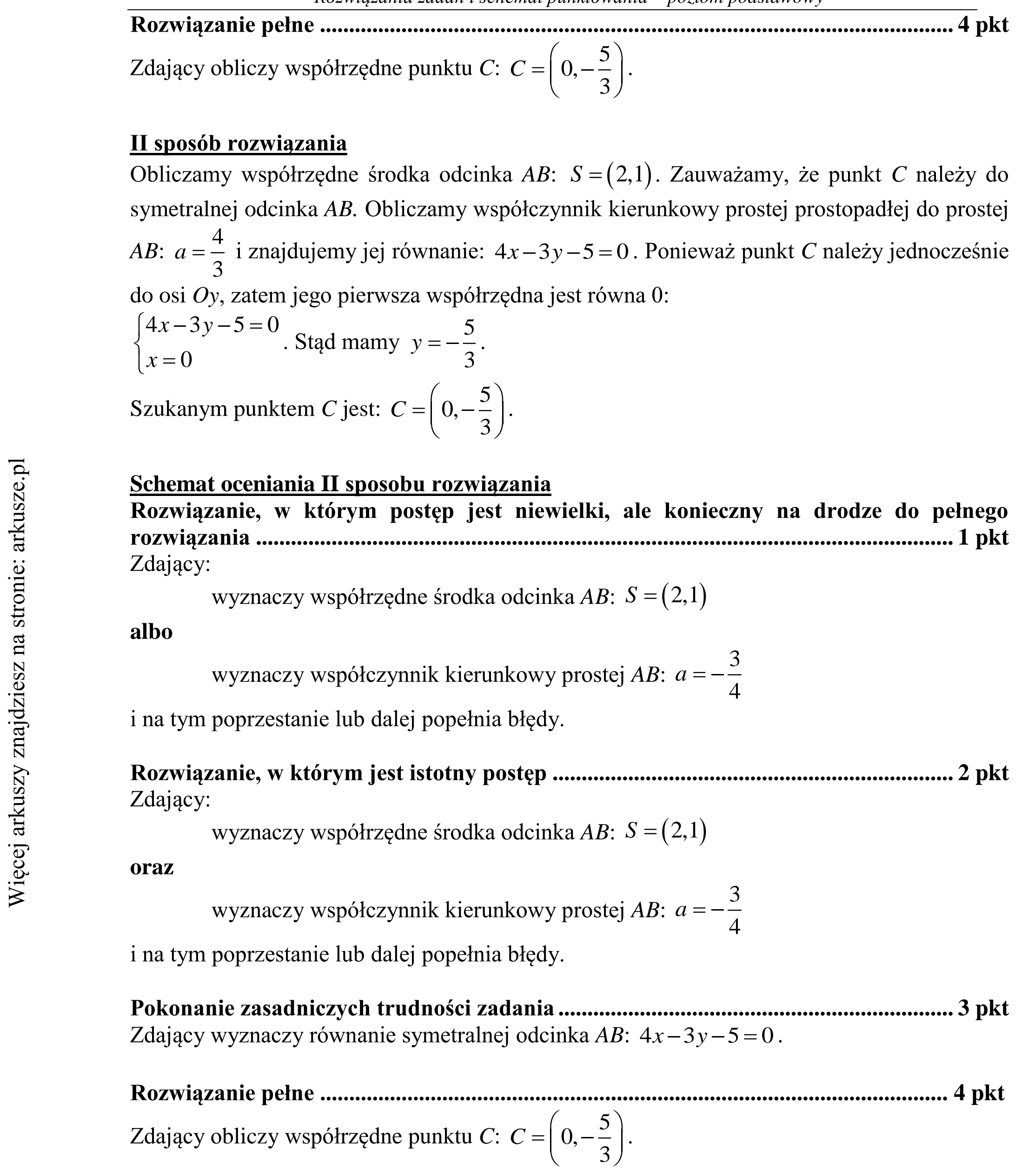 Matura dodatkowa, czerwiec 2015, odpowiedź do zadania 33, fragment 2