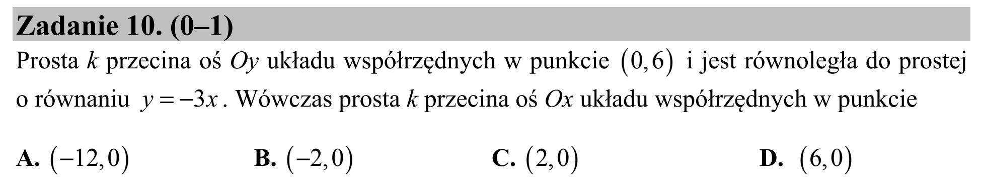 Matura dodatkowa, czerwiec 2015, podgląd zadania 10
