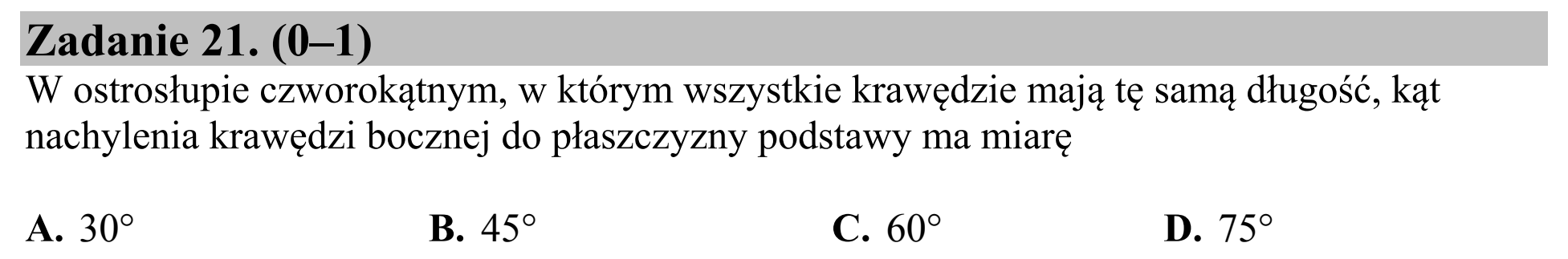 Matura dodatkowa, czerwiec 2015, podgląd zadania 21