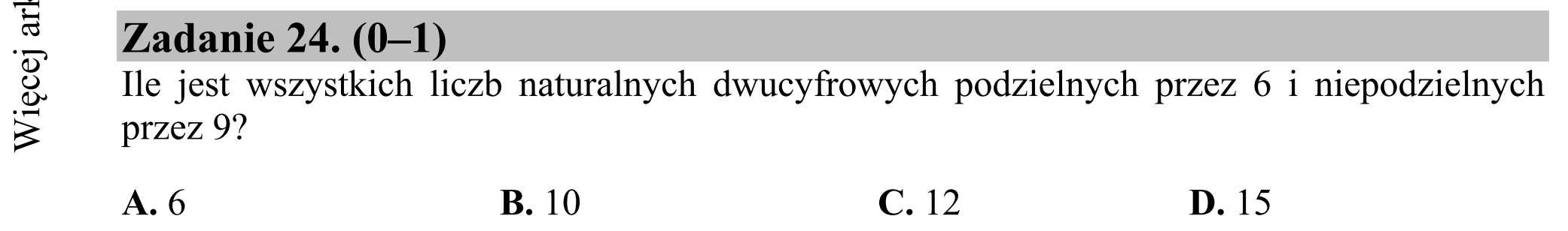 Matura dodatkowa, czerwiec 2015, podgląd zadania 24