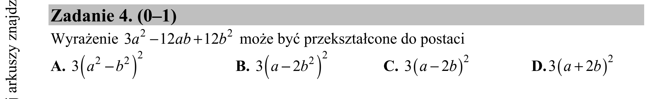 Matura dodatkowa, czerwiec 2015, podgląd zadania 4