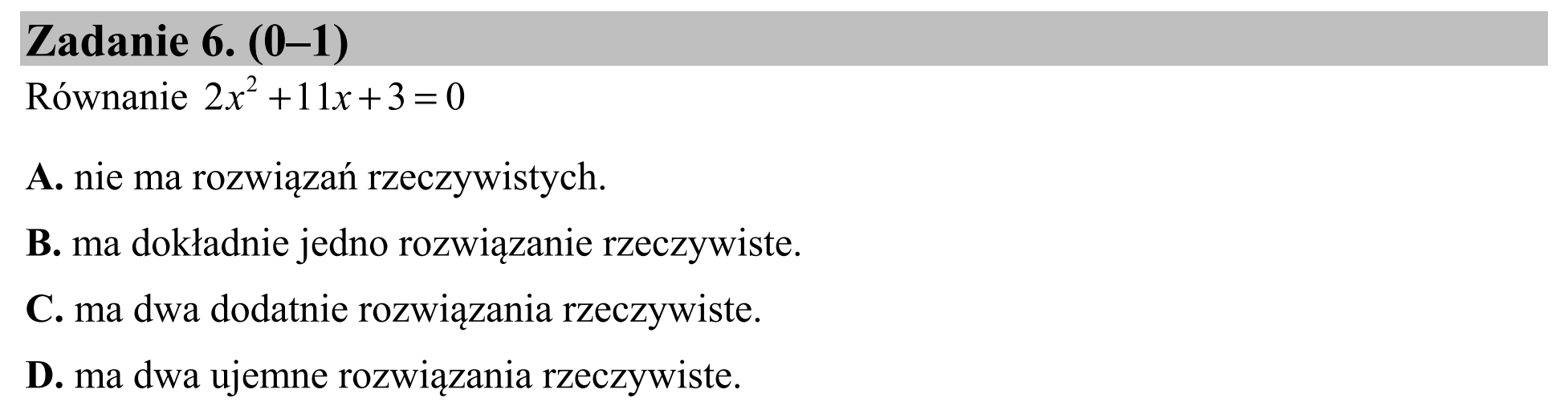 Matura dodatkowa, czerwiec 2015, podgląd zadania 6