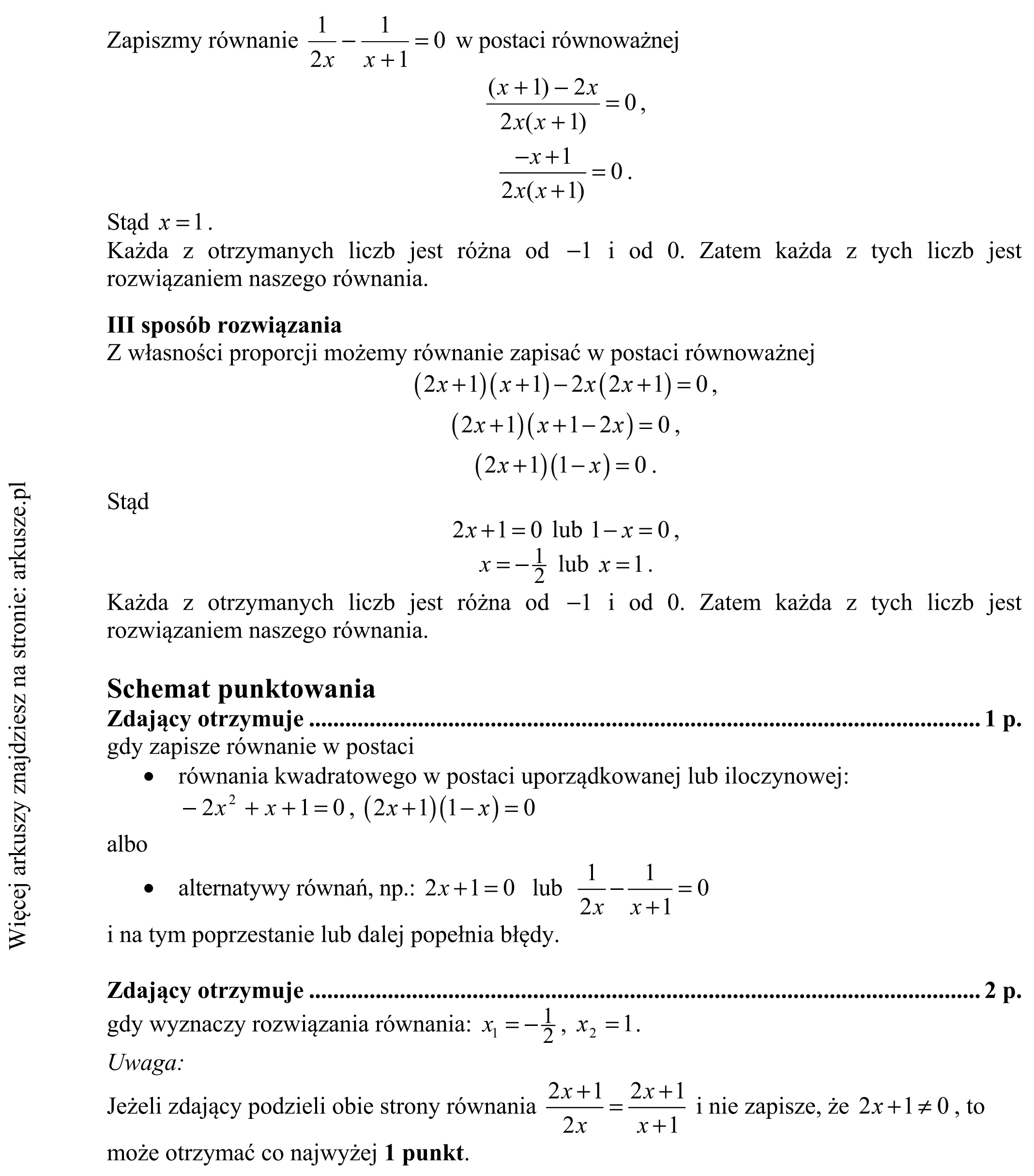 Matura dodatkowa, czerwiec 2016, odpowiedź do zadania 26, fragment 2