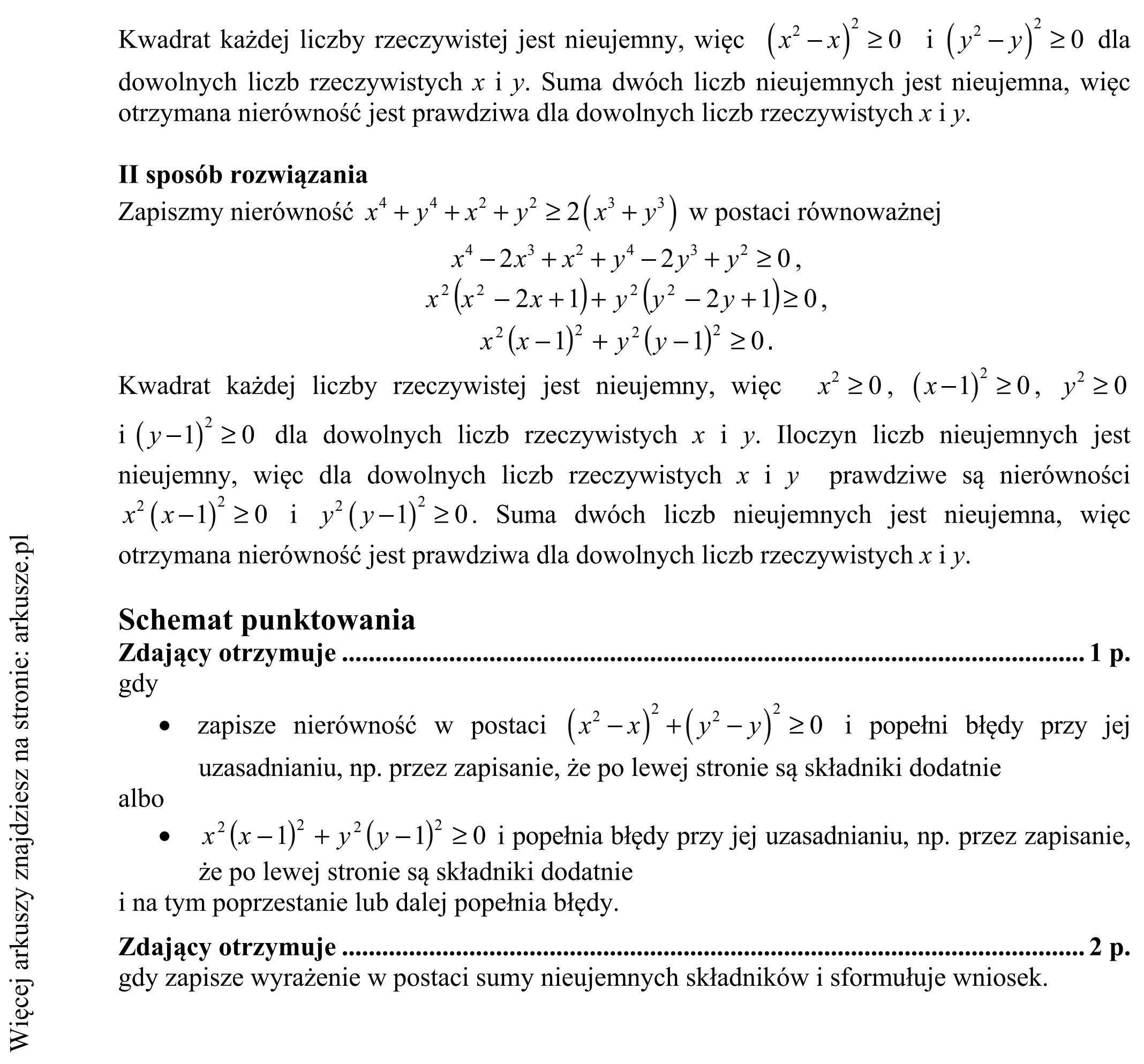 Matura dodatkowa, czerwiec 2016, odpowiedź do zadania 28, fragment 2