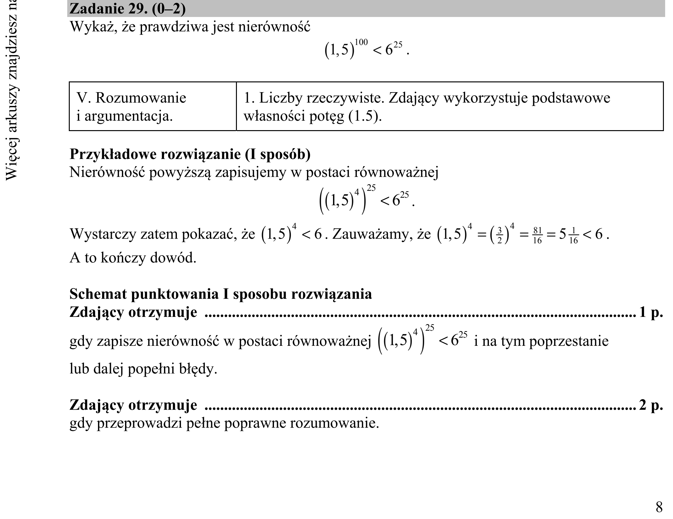 Matura dodatkowa, czerwiec 2017, odpowiedź do zadania 29, fragment 1