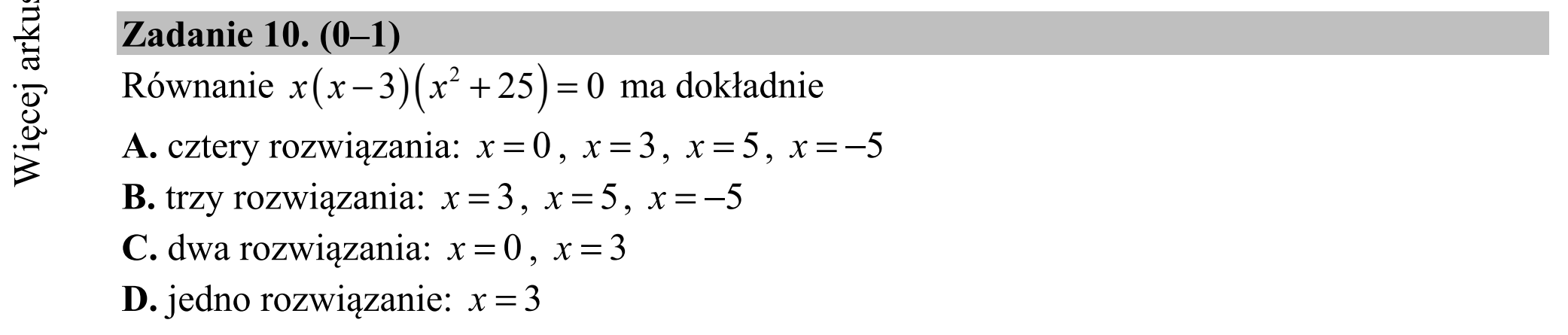 Matura dodatkowa, czerwiec 2017, podgląd zadania 10