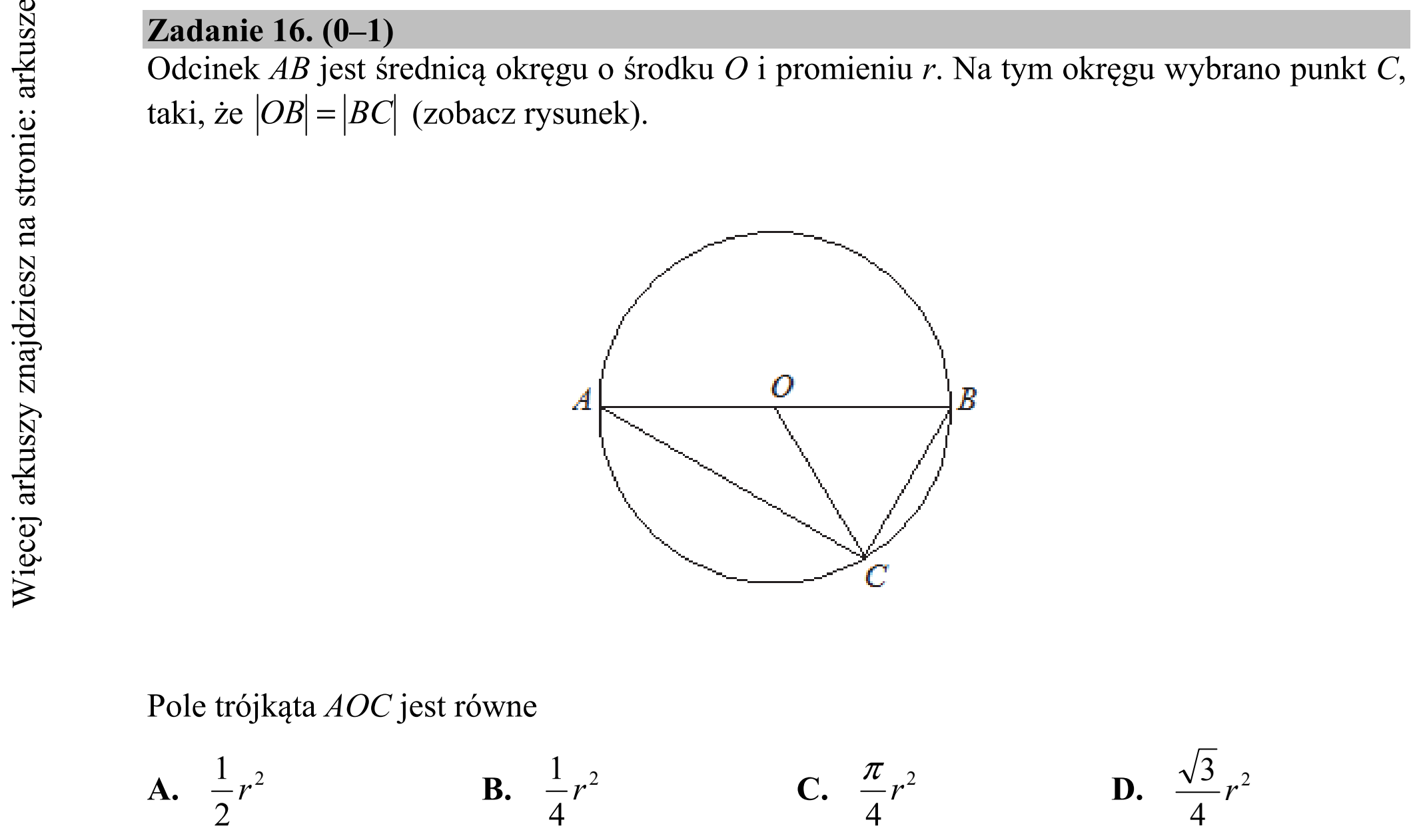 Matura dodatkowa, czerwiec 2018, podgląd zadania 16