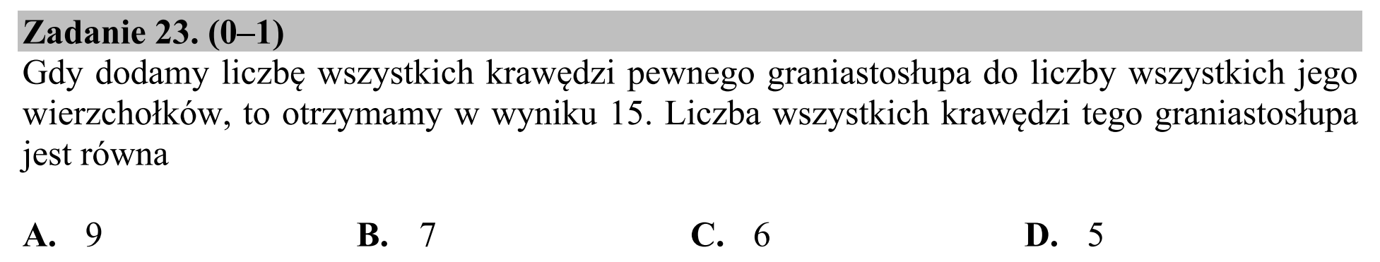 Matura dodatkowa, czerwiec 2018, podgląd zadania 23